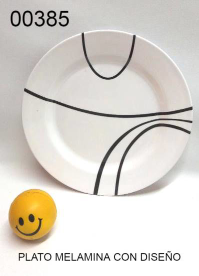 Imagen de PLATO MELAMINA CON DISEÑO 8.25